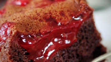 Easy Cherry & Chocolate Bundt Cake