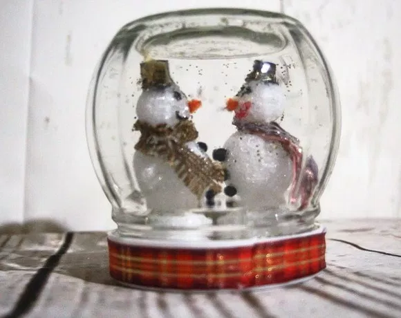 Dollar Tree Dry Snow Globe craft