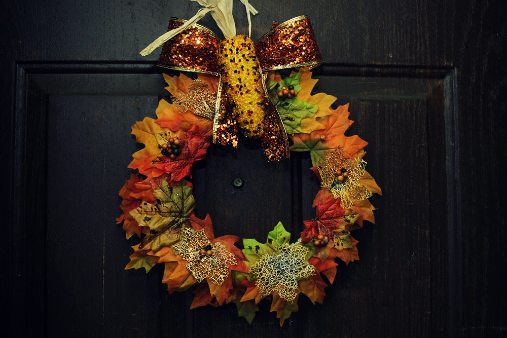 DIY Fall Wreath Dollar Tree Craft